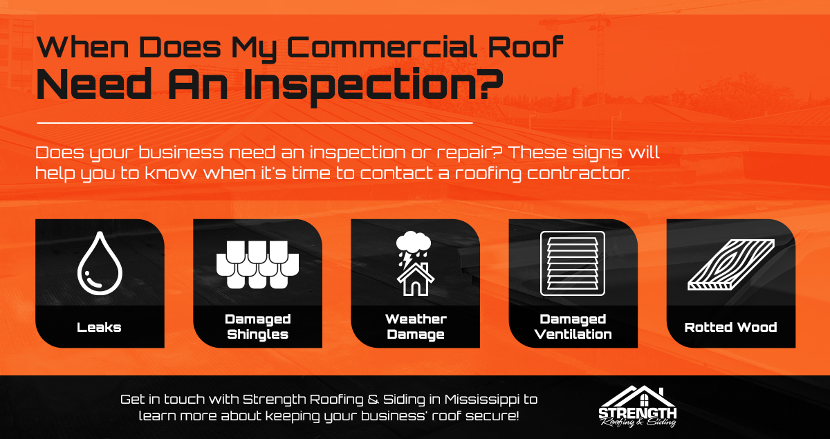When Does My Commercial Roof Need An Inspection infographic