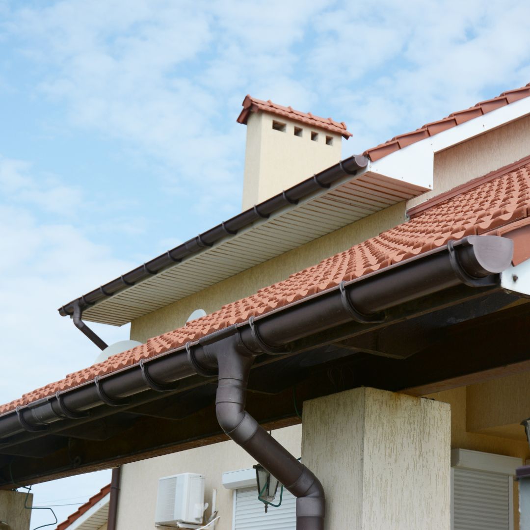 nice house with gutters