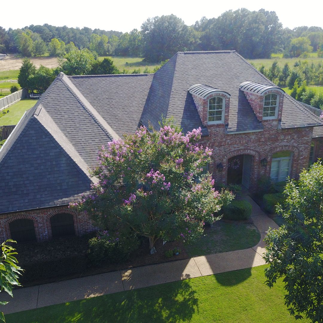 large house with new roof