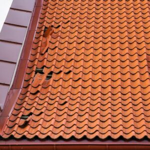 damaged tile roof