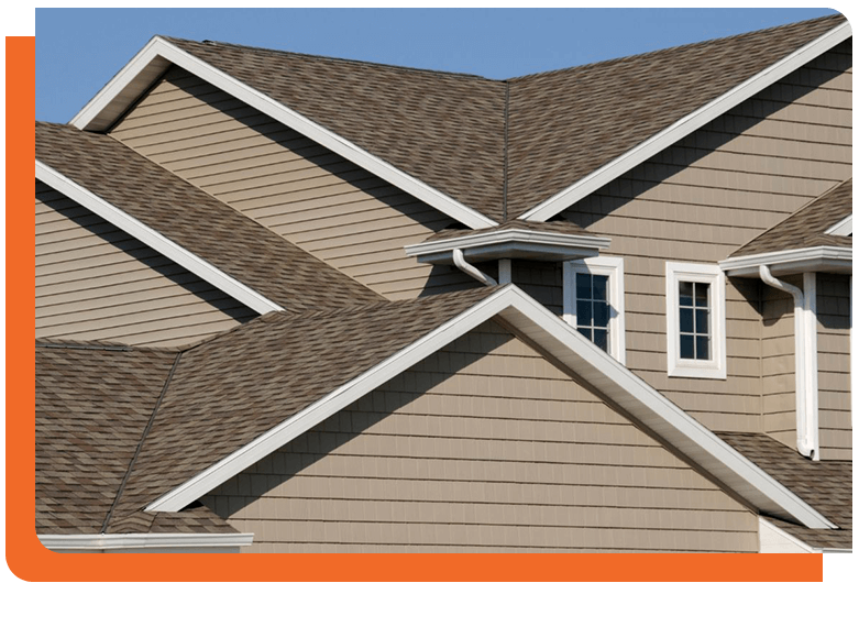 Roof on house