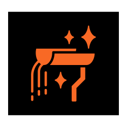 sparkling gutter icon